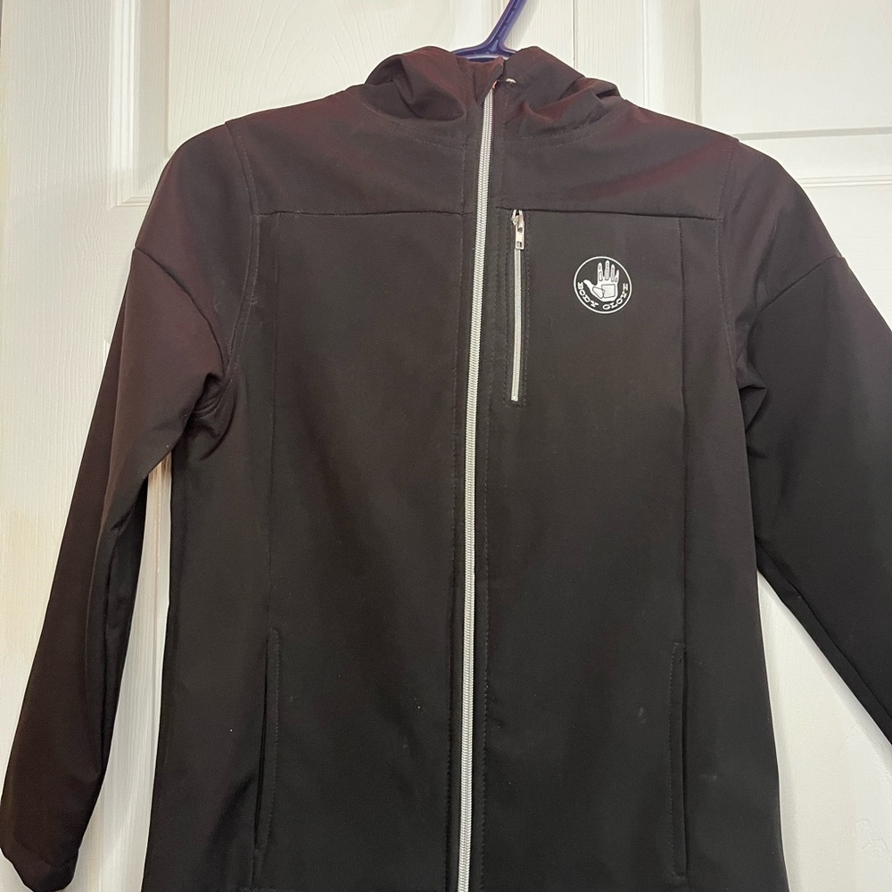 Body Glove Girls Youth Black Softshell Jacket Size 12 Zip Front